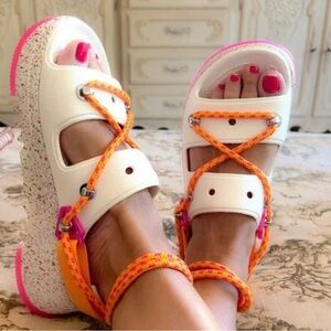 CROCS Hiker Xscape Festival Sandal In Chalk - Women's new